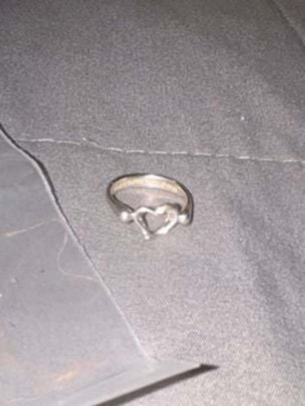 Tiffany & Co. Sterling Silver Open Heart Ring